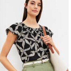 LOFT flutter-sleeve top